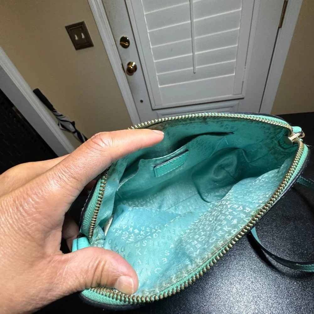 Kate Spade Wellesley Hanna baby blue leather crossbody purse